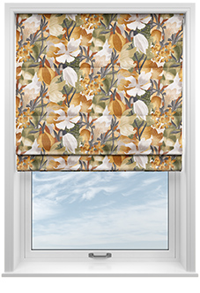 Lucy, Burnt Orange - Roman Blind